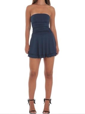 Lucy in the Sky Navy Strapless Mini Dress